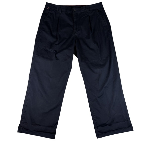 Tommy Hilfiger Pants - Tommy Hilfiger Women's Straight Leg Pants Size 16 Navy Blue Stretch